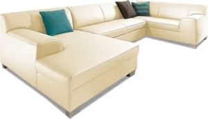 DOMO collection Wohnlandschaft Amando in vielen Bezugsvarianten, auch in Leder, komfortabel, U-Form, wahlweise mit Bettfunktion, fester Sitzkomfort, frei im Raum stellbar