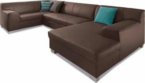 DOMO collection Wohnlandschaft Amando in vielen Bezugsvarianten, auch in Leder, komfortabel, U-Form, wahlweise mit Bettfunktion, fester Sitzkomfort, frei im Raum stellbar