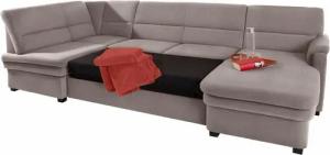 sit&more Wohnlandschaft Pisa U-Form, mit Federkern, wahlweise mit Bettfunktion