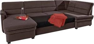 sit&more Wohnlandschaft Pisa U-Form, mit Federkern, wahlweise mit Bettfunktion