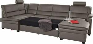 sit&more Wohnlandschaft Pisa U-Form, mit Federkern, wahlweise mit Bettfunktion