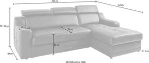 exxpo - sofa fashion Ecksofa Lotos, bequem und funktionell, L-Form, mit Kopf- bzw. Rückenverstellung, wahlweise mit Bettfunktion