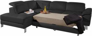 exxpo - sofa fashion Ecksofa Mantua, L-Form, mit Kopf- bzw. Rückenverstellung, Bettfunktion u. Bettkasten
