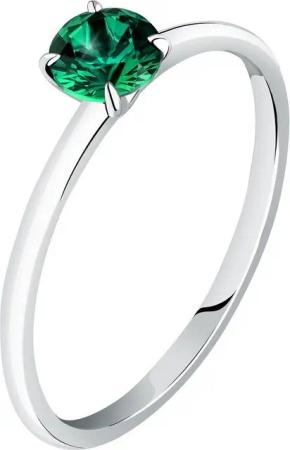 Live Diamond Diamantring, Smaragd (synthetisch), Lab Grown