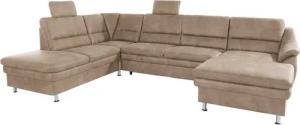 sit&more Wohnlandschaft Cardoso U-Form, mit Federkern und Kopfstützen, mit Bettfunktion und Relaxfunktion