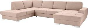 sit&more Wohnlandschaft Santorini U-Form, mit Federkern und Sitztiefenverstellung, wahlweise mit Bettfunktion