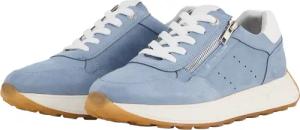 TOM TAILOR Damen Sneaker mit dekorativem seitlichem Reißverschluss, blau, Uni, Gr. 39
