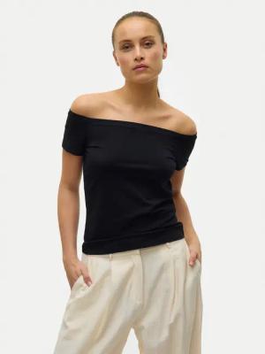 Vero Moda Bluse Panda 10325598 Schwarz Regular Fit