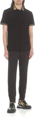 Versace Jeans Couture - Versace Jeans Couture Polo Watercolor Collar Black - Größe XL - schwarz