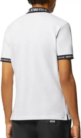 Versace Jeans Couture - Versace Jeans Couture Polo Watercolor Collar White - Größe XXL - weiß