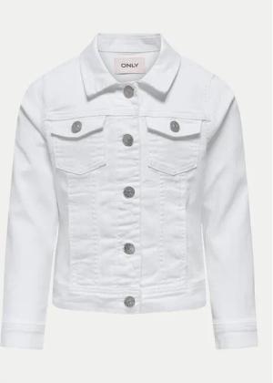 Kids ONLY Jeansjacke Sara 15340451 Weiß Regular Fit