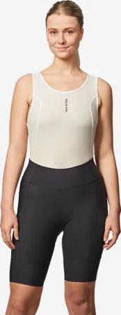 Radhose Rennrad kurz ohne Träger Endurance Damen Schwarz