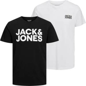 Jack & Jones T-Shirt 2er Pack Logo Tee Crew Neck mit Markenschriftzug