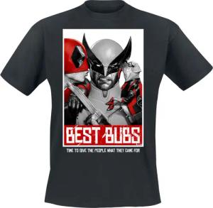 Deadpool - Marvel T-Shirt - Deadpool And Wolverine - Best Bubs Threesome - S bis XXL - für Männer - Größe M - schwarz - Lizenzierter Fanartikel