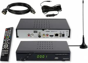 EasyOne 740 HD freenet TV DVB-T2 HD Receiver (2m HDMI & 12V Kabel, Camping, passive DVBT Antenne)