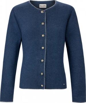 Trachtenstrickjacke Marissa (nachtblau-kiesel, Gr. 38) von Stockerpoint Heimatgwand für Damen, Oberteile, 80% Wolle, 20% Polyamid