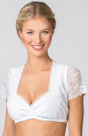 Dirndlbluse Meline (weiss, Gr. 42) von Stockerpoint für Damen, Oberteile, 55% Baumwolle, 45% Polyester
