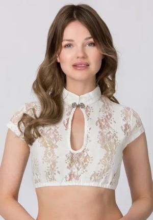 Dirndlbluse Carole (creme, Gr. 48) von Stockerpoint für Damen, Dirndlblusen, 60% Baumwolle, 40% Polyamid
