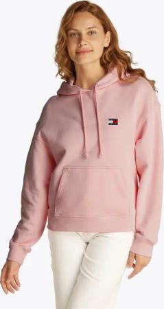 Tommy Jeans Curve Kapuzensweatshirt "TJW BXY BADGE HOODIE EXT", in Großen Größen, Kapuze, Badge