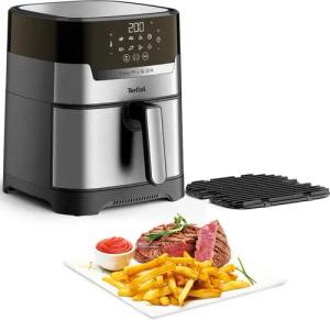 Tefal Fritteuse "Easy Fry & Grill Deluxe", 1400 W, Heißluftfritteuse & Grill, Display, 4,2 L, 8 Kochprogramme, EY505D