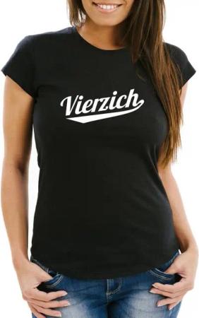 MoonWorks Print-Shirt Damen T- Shirt Geburtstag Aufschrift Fuffzich Vierzich lustiges Geschenk für Frauen MoonWorks® mit Print