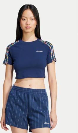 adidas T-Shirt Liberty London 3-Stripes Infill Baby JC7788 Dunkelblau Slim Fit