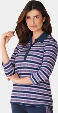 GOLDNER Poloshirt Bildschönes Druck-Poloshirt
