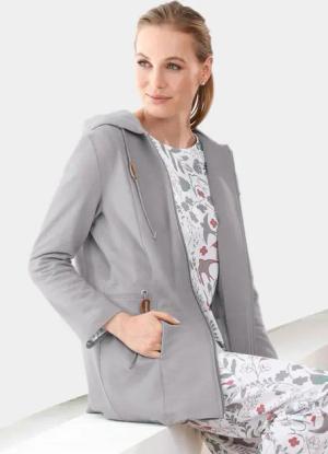 GOLDNER Shirtjacke Long-Sweatjacke