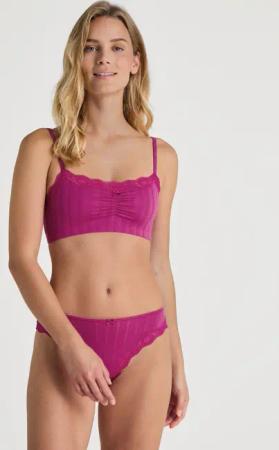 CALIDA Etude Toujours Bustierfür Damen, S, Violett,Rosa, Liaison aus bester Baumwolle und verspielter Spitze
