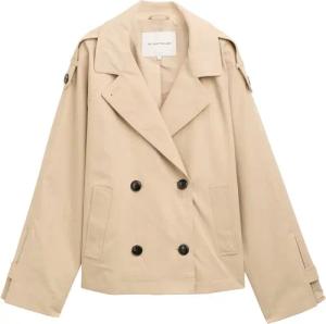 TOM TAILOR Damen Basic Trenchjacke, braun, Uni, Gr. XXL