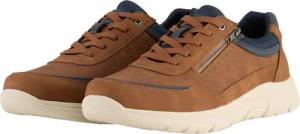 TOM TAILOR Herren Sneaker aus strukturiertem Lederimitat, braun, Uni, Gr. 40
