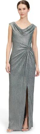 Vera Mont Abendkleid "Vera Mont Abendkleid im Glitzer-Look", Raffung