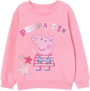 EplusM Sweater Peppa Wutz Baby Kinder Pullover Pulli 100% Baumwolle, Gr. 92 bis 116