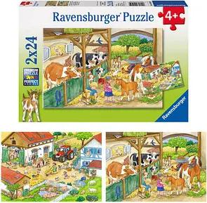 Ravensburger Fröhliches Landleben Puzzle, 2 x 24 Teile