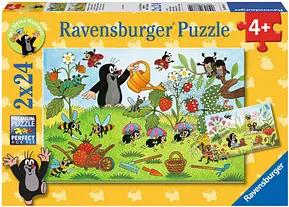 Ravensburger Der Maulwurf im Garten Puzzle, 2 x 24 Teile