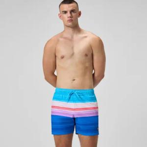 Redondo Edge Bedruckte Badeshorts 40 cm Blau/Pink für Herren