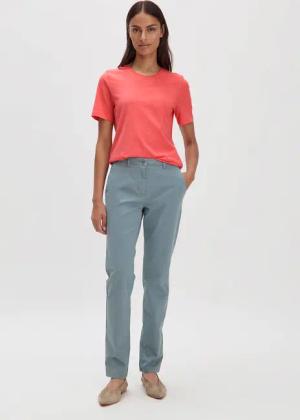 hessnatur Damen Chino Regular aus Bio-Baumwolle - grün - Größe 34