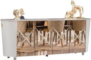 JVmoebel Kommode Italienischer Stil Kommoden Gold Sideboards Massiv Holz Möbel Kommoden, Made in Europa