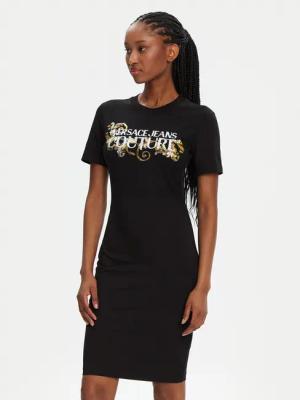 Versace Jeans Couture Kleid für den Alltag 78HAOC06 Schwarz Slim Fit