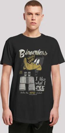 F4NT4STIC T-Shirt "Looney Tunes Daffy Duck Binoculars", Herren,Premium Merch,Lang,Longshirt,Bedruckt