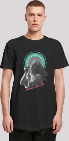 F4NT4STIC T-Shirt "Long Cut T-Shirt Janis Joplin Halo Photo", Herren,Premium Merch,Lang,Longshirt,Bandshirt