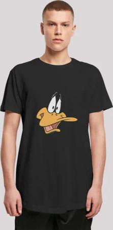 F4NT4STIC T-Shirt "Long Cut T-Shirt Looney Tunes Daffy Duck Face", Herren,Premium Merch,Lang,Longshirt,Bedruckt