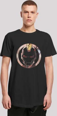 F4NT4STIC T-Shirt "Long Cut T-Shirt Marvel Iron Man Montage Symbol", Herren,Premium Merch,Lang,Longshirt,Logo Print