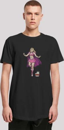 F4NT4STIC T-Shirt "Long Cut Shirt Big Bang Theory Penny Superhero", Herren,Premium Merch,Lang,Longshirt,Bedruckt