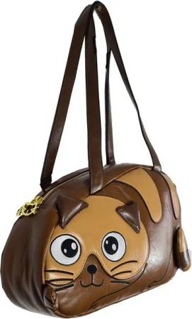 Einkaufszauber Handtasche Designer Handtasche Katze Braun