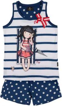 Admas Pyjamas/ Nachthemden Pyjama-Shorts Tanktop Summer Days Santoro navy