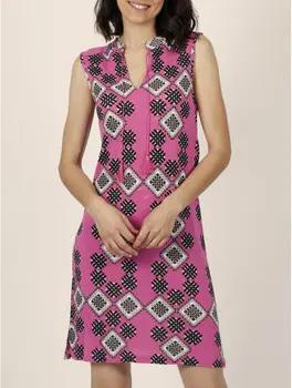 Admas  Kleider Ärmelloses Sommerkleid Art Deco fuchsia