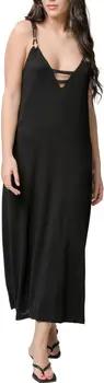 Luna  Kleider Langes Sommerkleid Star schwarz  Splendida
