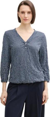 TOM TAILOR Blusenshirt in Crinkle Optik