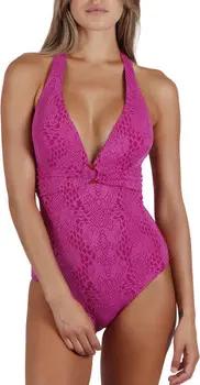 Admas Badeanzug Einteiliger vorgeformter Neckholder-Badeanzug Love Skin